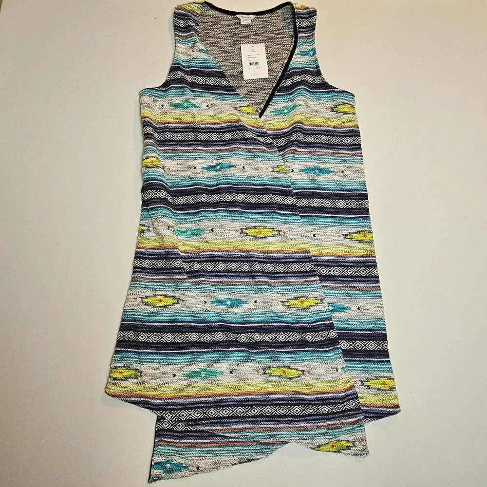 Ariat Joshua Tree Vest Women's M Southwest Aztec Print Open Front NWT